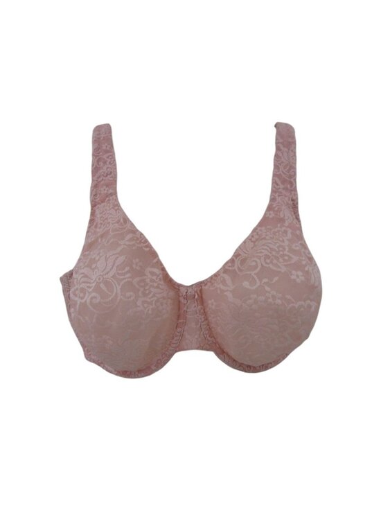 Cacique Other - Cacique Light Pink Lace Sheer Bra 42DD 42 DD Unpadded Underwire Floral